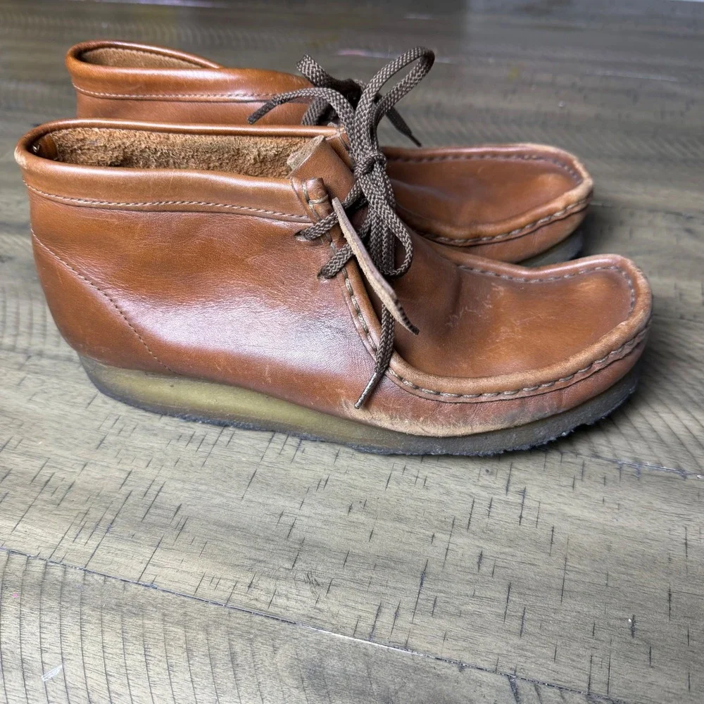 Clarks Originals Wallabees Men's Brown Leather Chukka Boots 7M‎